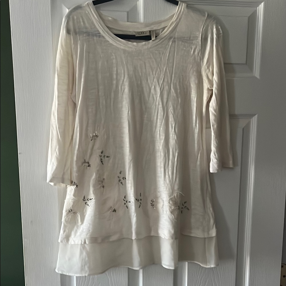 LOGO White Women's Top, size XS